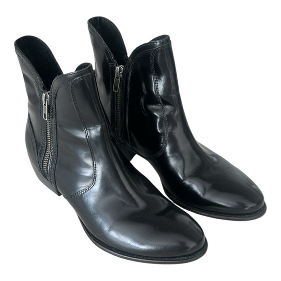 Seychelles Lucky Penny Patent Leather Booties Black Size 8 - Picture 2 of 16